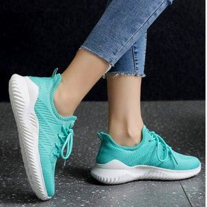 JARLIF Women's Memory Foam Slip On Sneakers - Size 7.5 - Aqua - New, Never Worn